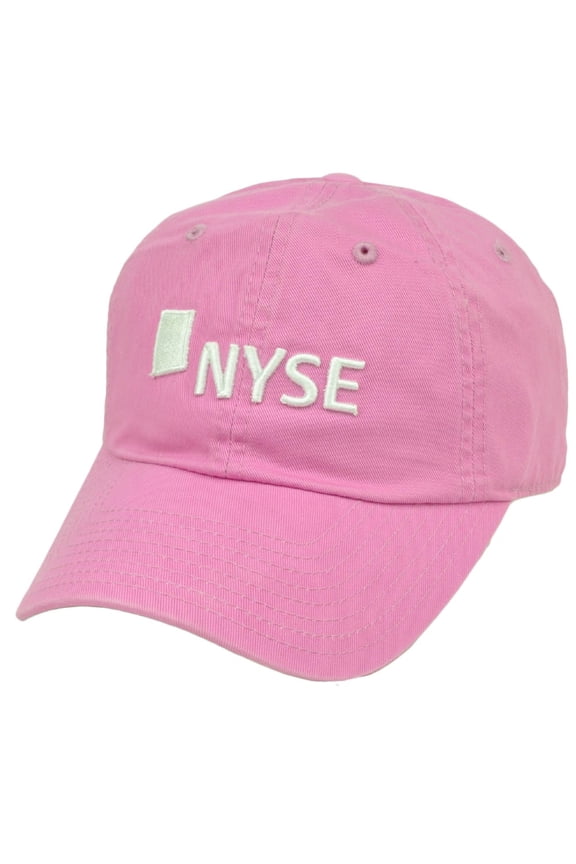 NYSE New York Stock Exchange Pink Relaxed Hat Cap Curved Bill Hat Cap Adjustable