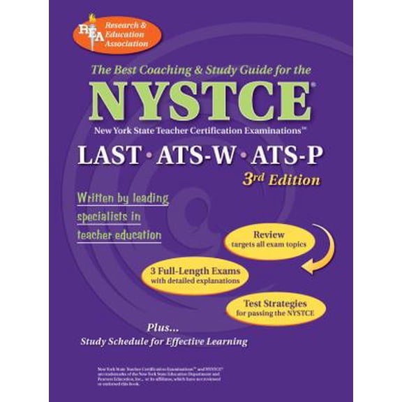 Pre-Owned NYSTCE LAST, ATS-W, ATS-P (REA) - The Best Test Prep for the NYSTCE: LAST/ATS W & P (NYSTCE Teacher Certification Test Prep) (Paperback) 0878914048 9780878914043