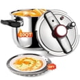 thumbnail image 1 of NYTRX 18/8 Stainess Pressure Cooker 10 QT,  Food-Grade Olla De Presion, Steam Included, 1 of 8