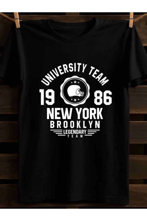 NYU 1986 Tee mens Exercise 180G 100% Cotton black Dumbbell basketball Funny Unisex Shirt Short Sleeve tshirts Original Unisex Shirt Crewneck tshirts