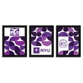 thumbnail image 1 of NYU Violets 12" x 16" Framed Minimalist Print Set, 1 of 1