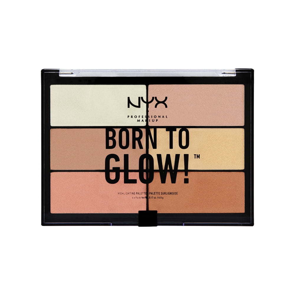 Premier konsol Brobrygge NYX Cosmetics Born To Glow Highlighting Palette 6x0.17oz/4.8g - Walmart.com