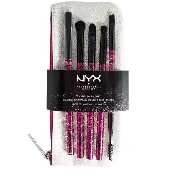 NYX Essential Eye Brush Kit 5-Piece with Bag