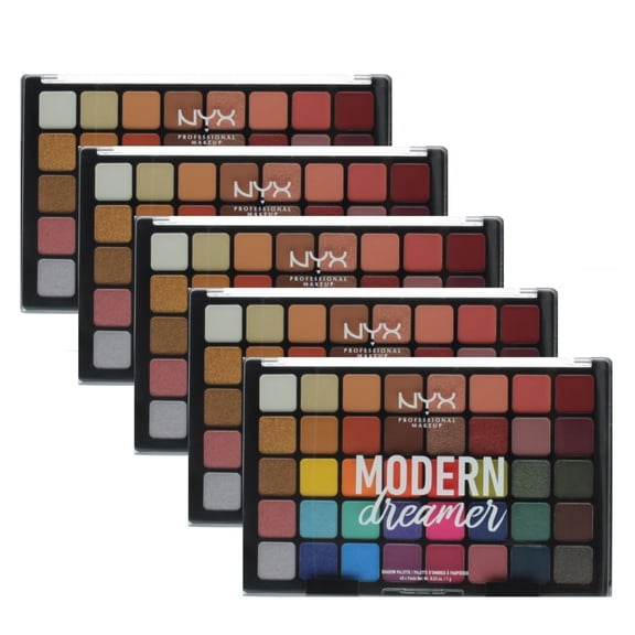 NYX Modern Dreamer Eyeshadow Palette 40 Shades 1.2oz Blendable Makeup 5 Pack
