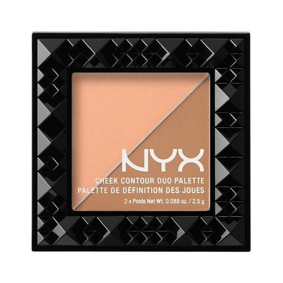 NYX PROFESSIONAL MAKEUP Cheek Contour Duo Palette, Two To Tango, 0.18 Ounce