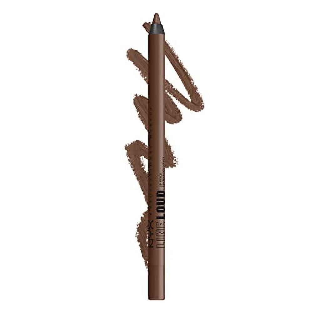 NYX PROFESSIONAL MAKEUP Line Loud Lip Liner, Longwear and Pigmented Lip  Pencil with Jojoba Oil & Vitamin E - Rebel Kind (Chocolate Brown)