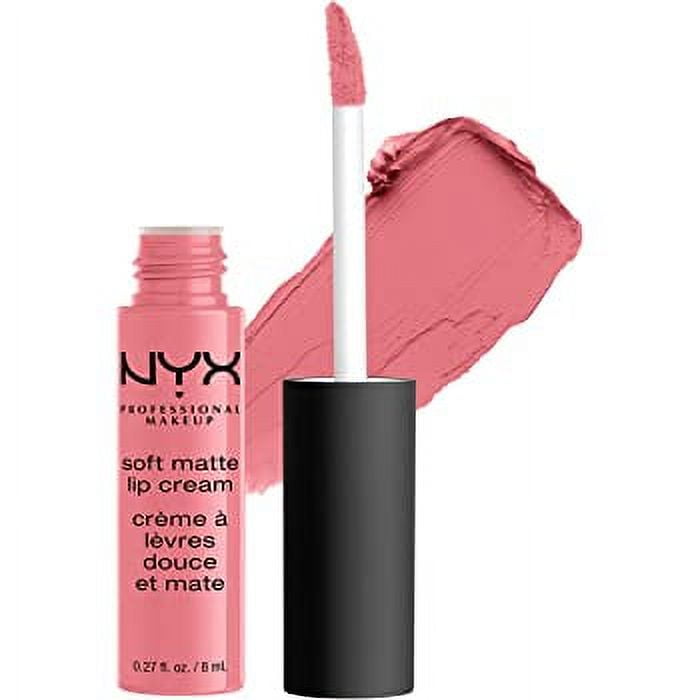 NYX PROFESSIONAL MAKEUP Soft Matte Lip Cream, High-Pigmented Cream Lipstick  - Cyprus, Light Pastel Pink