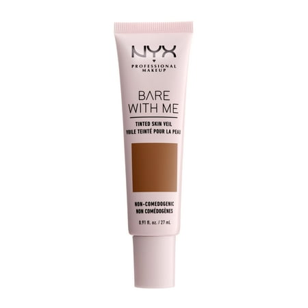NYX Professional Makeup Bare With Me Tinted Skin Veil, Lightweight BB Cream, Deep Mocha