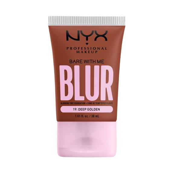 NYX Professional Makeup Bare with Me Blur Skin Tint Foundation, Medium Coverage, Deep Golden