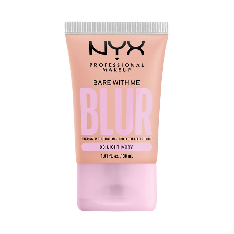 NYX Professional Makeup Bare with Me Blur Skin Tint Foundation, Medium  Coverage, Light Ivory
