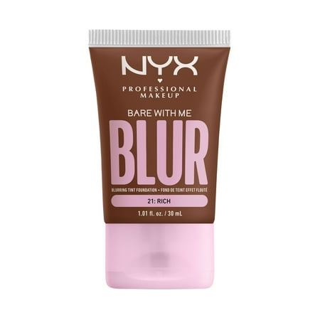 NYX Professional Makeup Bare with Me Blur Skin Tint Foundation, Medium Coverage, Rich