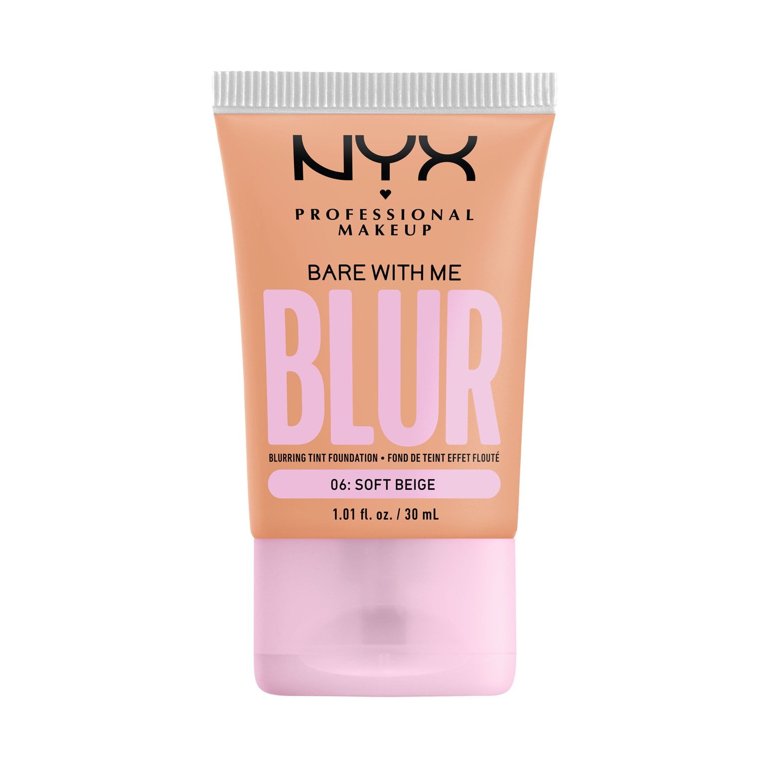 NYX Professional Makeup Bare with Me Blur Skin Tint Foundation, Medium Coverage, Soft Beige
