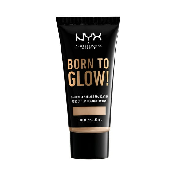 NYX Professional Makeup Born To Glow Naturally Radiant Foundation, Medium Coverage, Alabaster