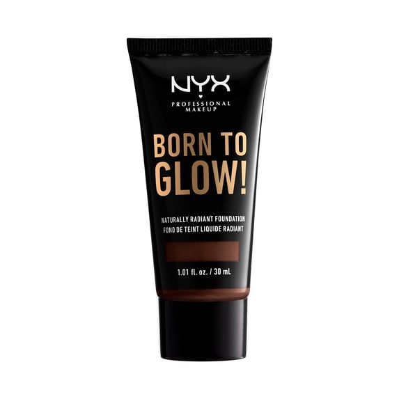NYX Professional Makeup Born To Glow Naturally Radiant Foundation, Medium Coverage, Deep Espresso