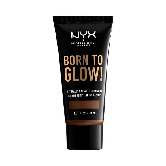 NYX Professional Makeup Born To Glow Naturally Radiant Foundation, Medium Coverage, Deep Rich