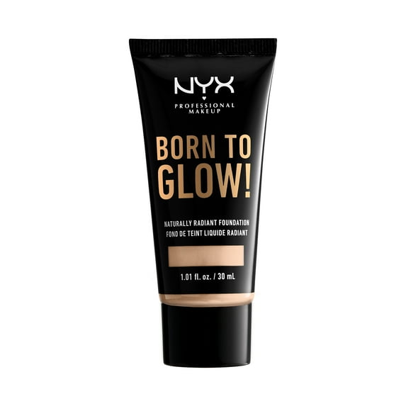 NYX Professional Makeup Born To Glow Naturally Radiant Foundation, Medium Coverage, Light Ivory