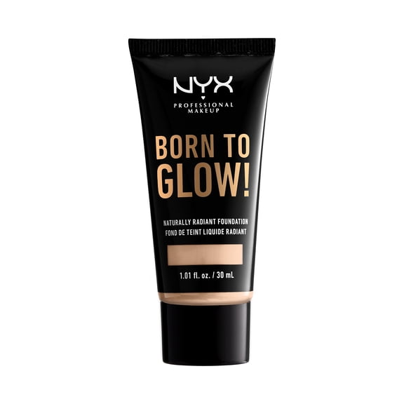 NYX Professional Makeup Born To Glow Naturally Radiant Foundation, Medium Coverage, Light Ivory