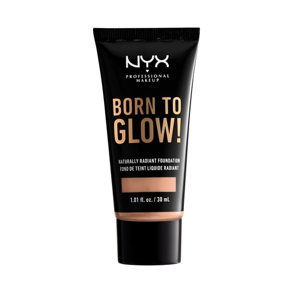NYX Professional Makeup Born To Glow Naturally Radiant Foundation, Medium Coverage, Medium Buff