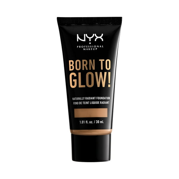 NYX Professional Makeup Born To Glow Naturally Radiant Foundation, Medium Coverage, Neutral Tan
