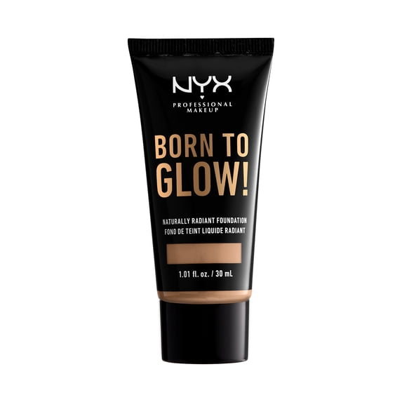 NYX Professional Makeup Born To Glow Naturally Radiant Foundation, Medium Coverage, Tan