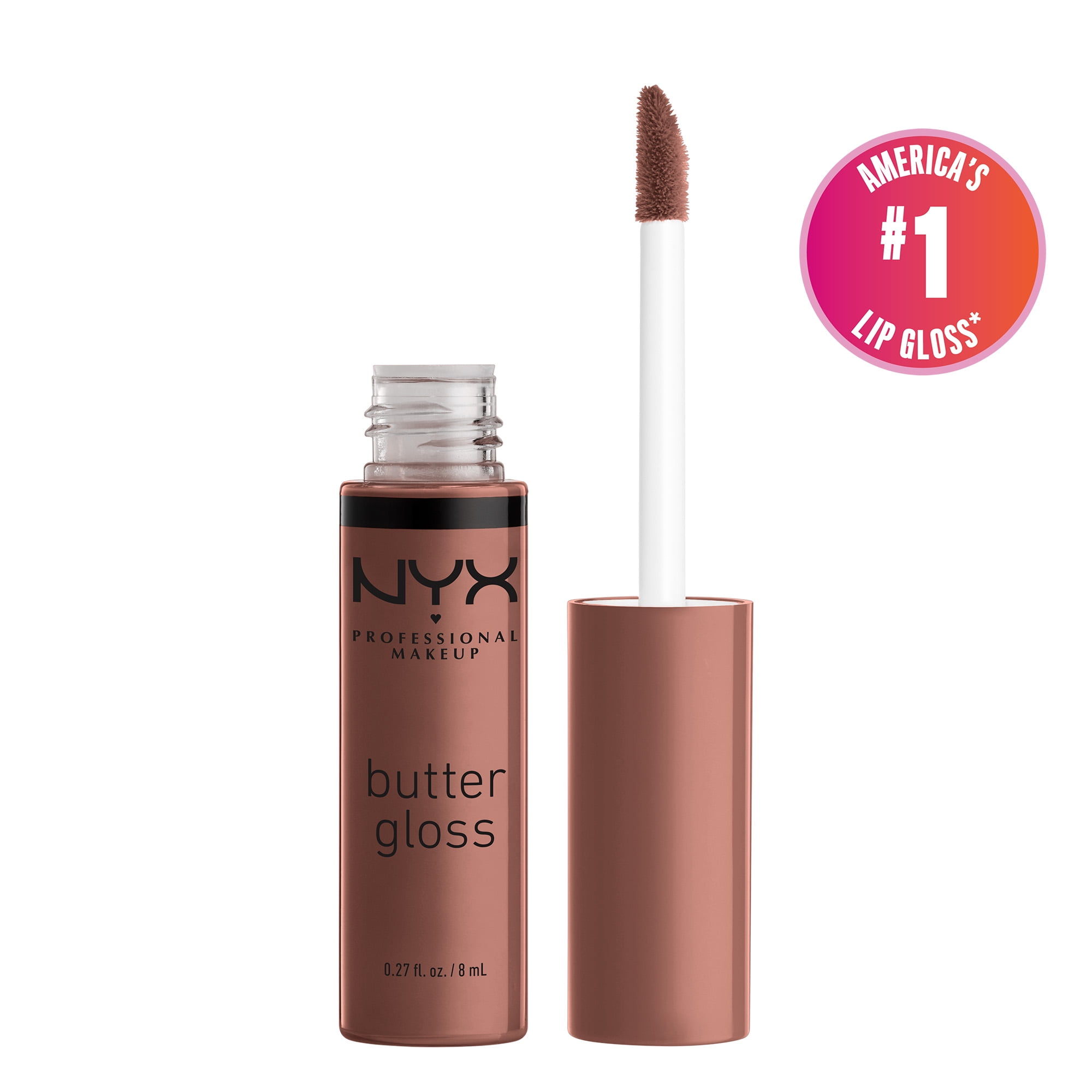 NYX Professional Makeup Butter Gloss, Non-Sticky Lip Gloss, Butterscotch, 0.27 Oz