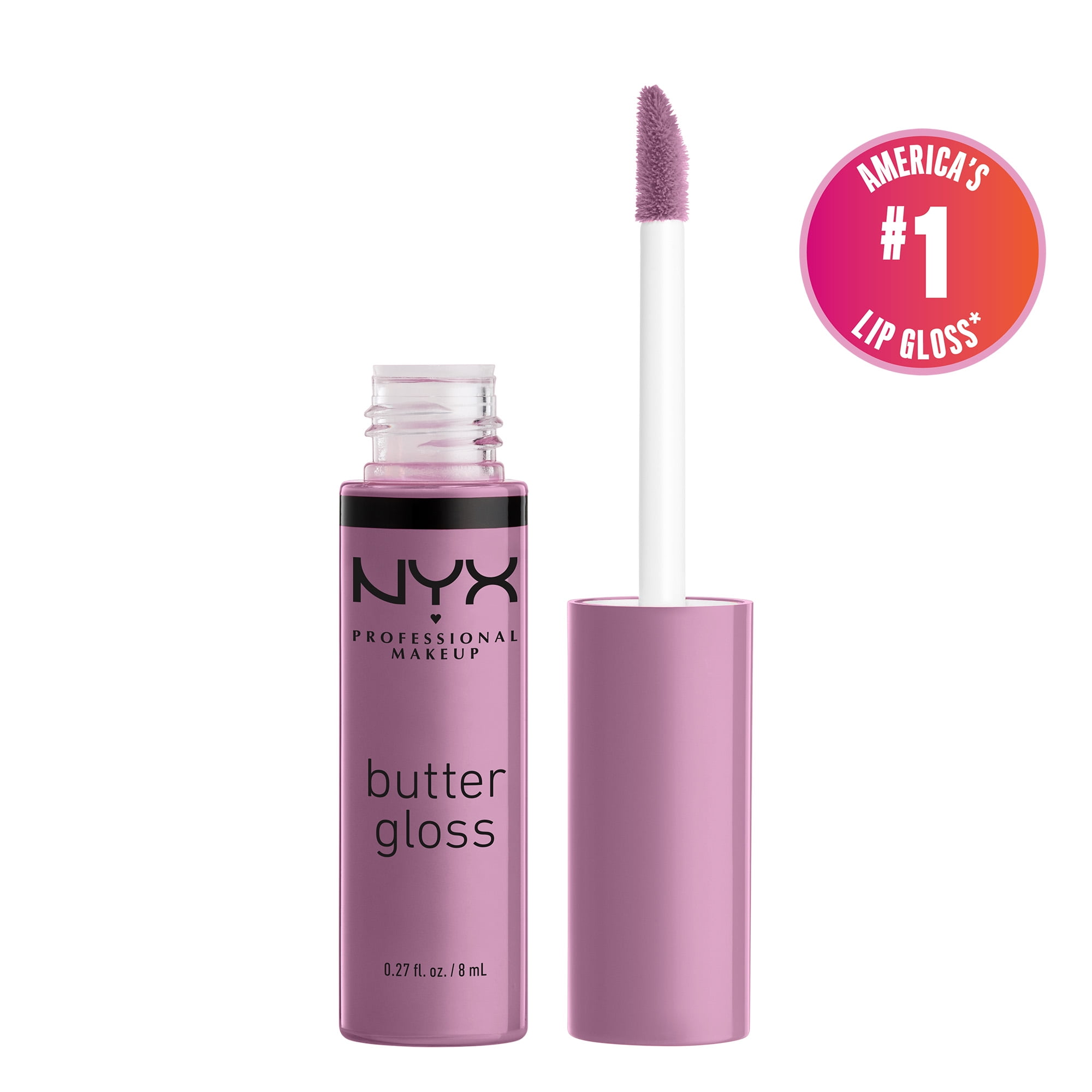 NYX Professional Makeup Butter Gloss, Non-Sticky Lip Gloss, Marshmallow, 0.27 Oz