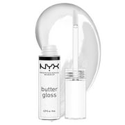 NYX Professional Makeup Butter Gloss, Non-Sticky Lip Gloss, Sugar Glass (Clear), 0.27 Oz