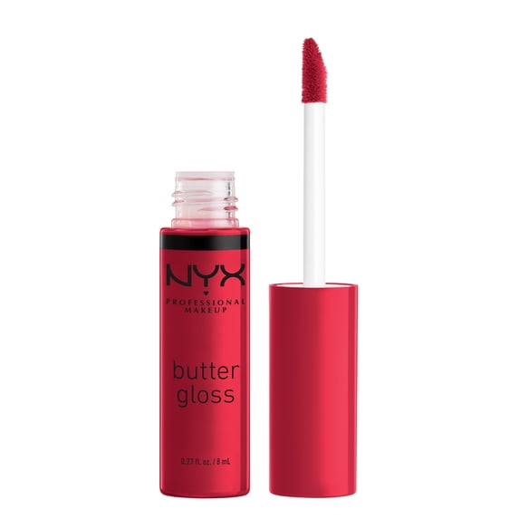 NYX Professional Makeup Butter Gloss, Non-sticky Lip Gloss, Red Velvet 0.27 Oz