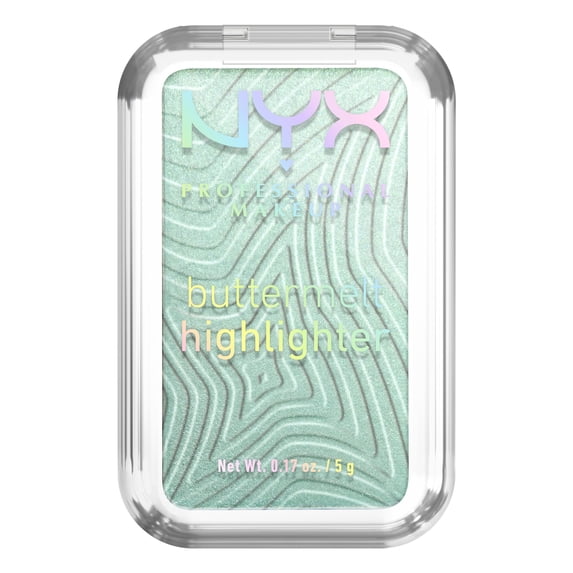 NYX Professional Makeup Buttermelt Powder Highlighter, 12H Wear, Butta Mint 20