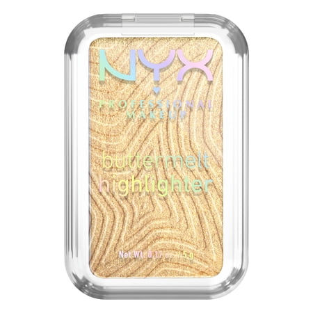 NYX Professional Makeup Buttermelt Powder Highlighter, 12H Wear, Butta than Gold 25