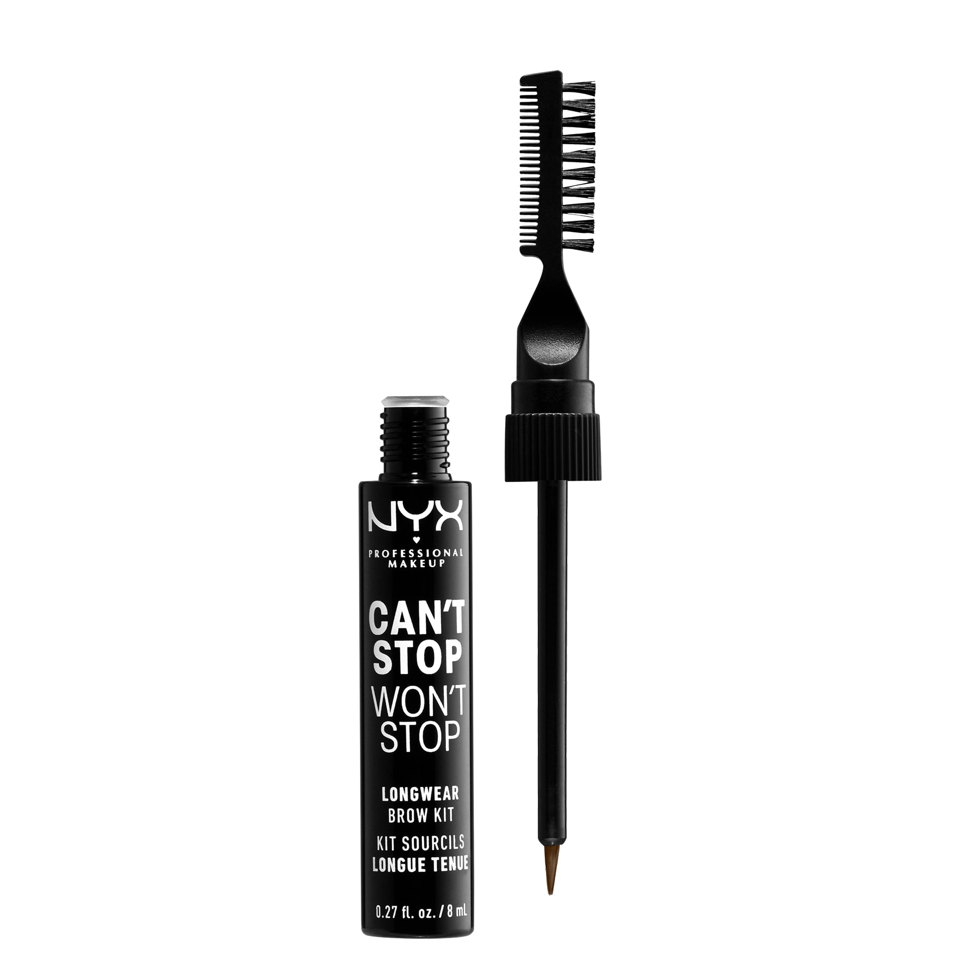 NYX Professional Makeup Can't Stop Won't Stop Longwear Brow Kit, Ash Brown