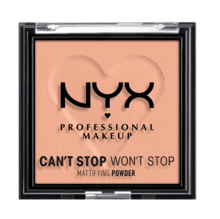 NYX Professional Makeup Can't Stop Won't Stop Mattifying Pressed Powder,  Tan, 0.21 oz