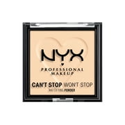 NYX Professional Makeup Can't Stop Won't Stop Mattifying Pressed Powder, Fair, 0.21 oz