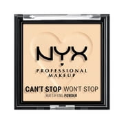 NYX Professional Makeup Can't Stop Won't Stop Mattifying Pressed Powder, Fair, 0.21 oz