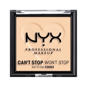 NYX Professional Makeup Can't Stop Won't Stop Mattifying Pressed Powder, Light, 0.21 oz