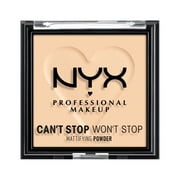 NYX Professional Makeup Cant Stop Wont Stop Mattifying Pressed Powder, Light, 0.21 oz