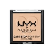 NYX Professional Makeup Cant Stop Wont Stop Mattifying Pressed Powder, Light Medium, 0.21 oz.