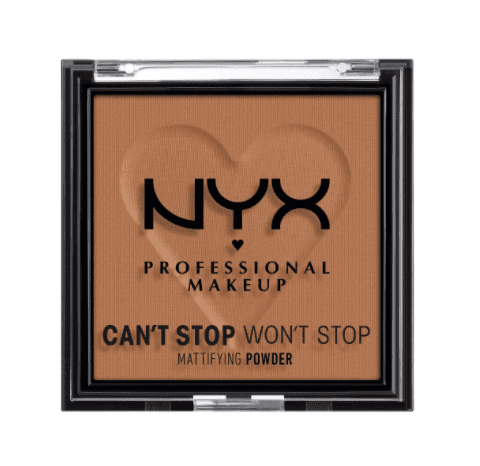 NYX Professional Makeup Can't Stop Won't Stop Mattifying Pressed Powder,  Deep, 0.21 oz.