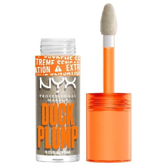 NYX Professional Makeup Duck Plump Plumping Lip Glosses DPLL20 Quazy Silver 0.23oz / 7ml