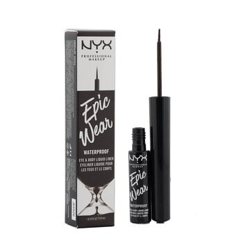 NYX Professional Makeup Wear Long-Lasting Waterproof Liquid Eyeliner, Brown - Walmart.com