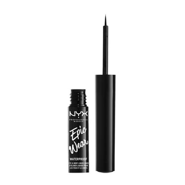 NYX Professional Makeup Epic Wear Metallic Liquid Liner, Long-Lasting Waterproof Liquid Eyeliner, Black Metal, 0.12 fl. oz.