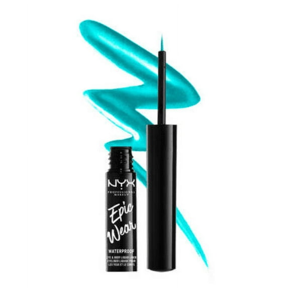NYX Professional Makeup Epic Wear Metallic Liquid Liner, Long-Lasting Waterproof Liquid Eyeliner, Teal Metal