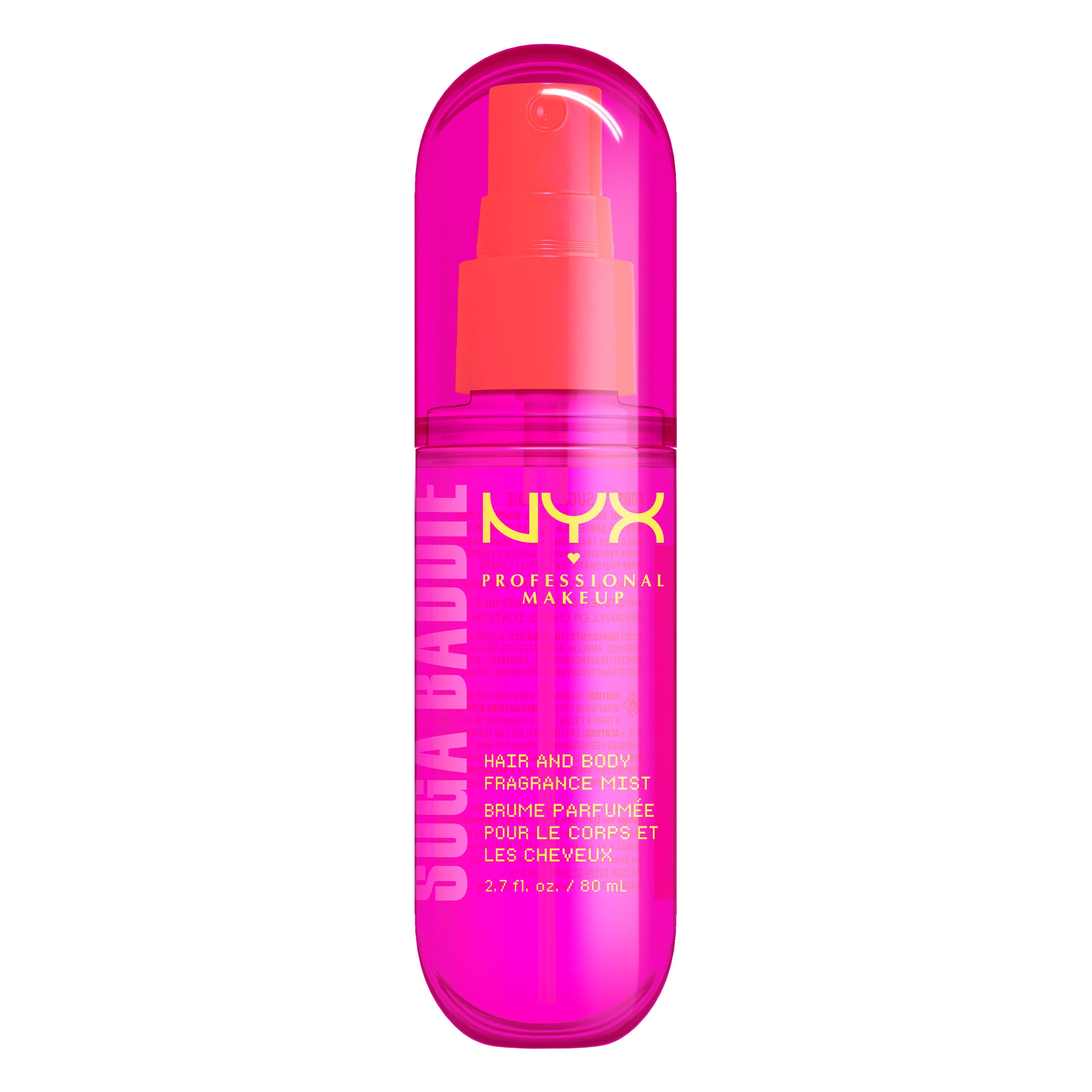 NYX Professional Makeup Fat Oil Vanilla Whipped Cream Body Spray Hair Mist, Suga Baddie, 2.7 fl oz