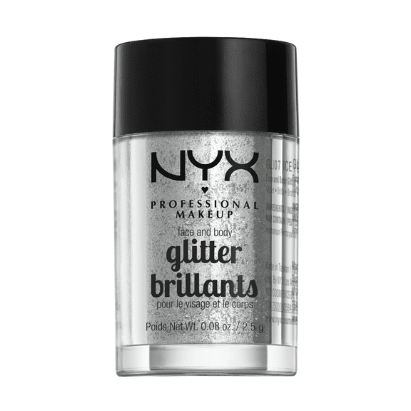 NYX Professional Makeup Face and Body Glitter Brillants, Ice, 0.08 fl oz