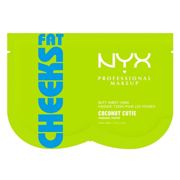 NYX Professional Makeup Fat Oil Fat Cheeks Butt Mask, Coconut Cutie, 1.36 fl oz