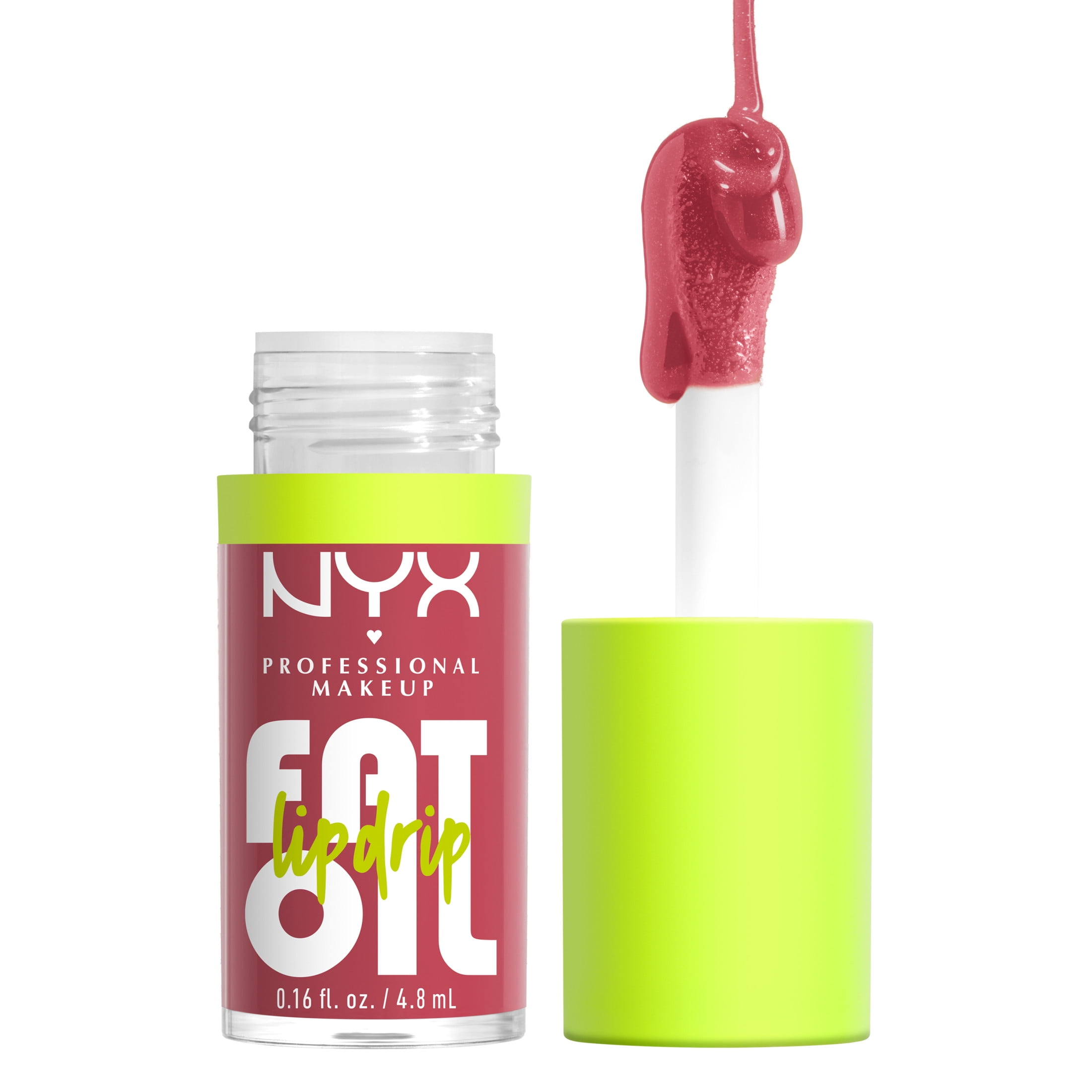NYX Professional Makeup Fat Oil Lip Drip Lip Oil, 12 Hour Hydration Lip Gloss, Chillin Like A Villain, 0.16 fl oz