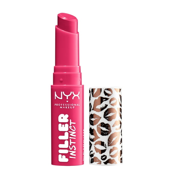 NYX Professional Makeup Filler Instinct Sheer Plumping Lip Balm, Hydrating formula, infused with Hyaluronic Acid and Ginger, Juicy Pout