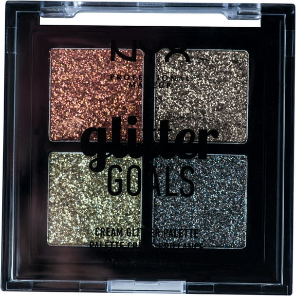 NYX Professional Makeup Glitter Goals Cream Quad Palette