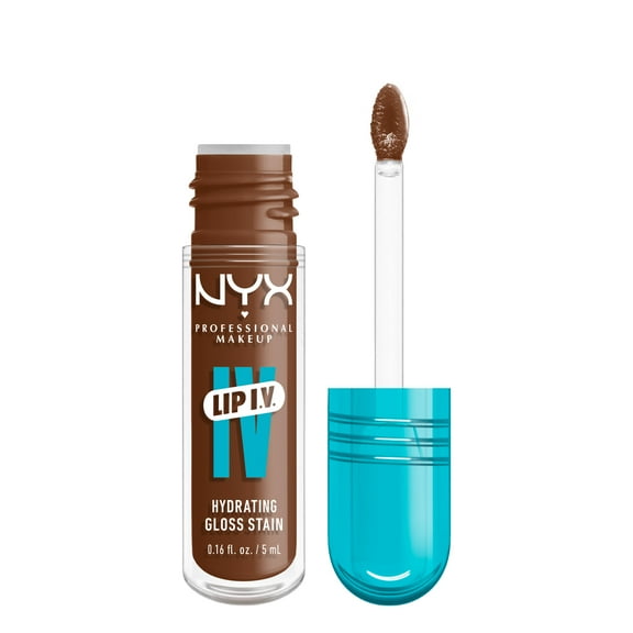 NYX Professional Makeup Gloss Collections Lip IV Hydrating Lip Gloss Serum, Splash n Spice, 0.16 oz