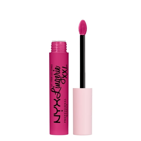 NYX Professional Makeup Lip Lingerie XXL Smooth Matte Liquid Lipstick, 16hr Longwear, Pink Hit, 0.13 fl oz